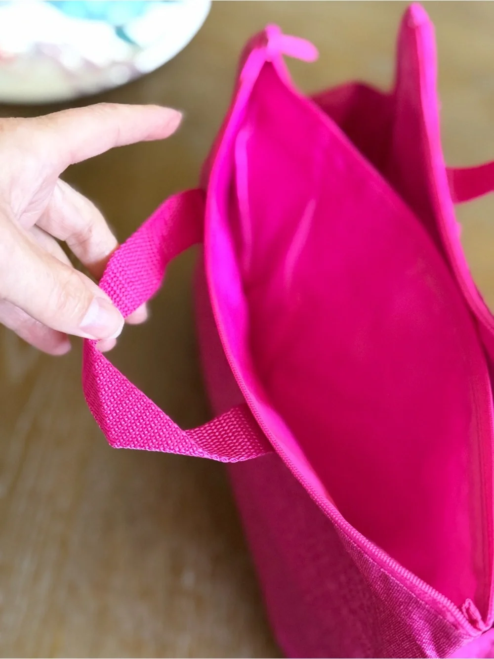 Thirty-One Super Swap-It Pocket Tote Organizer Bag - Hot Pink Crosshatch - NEW